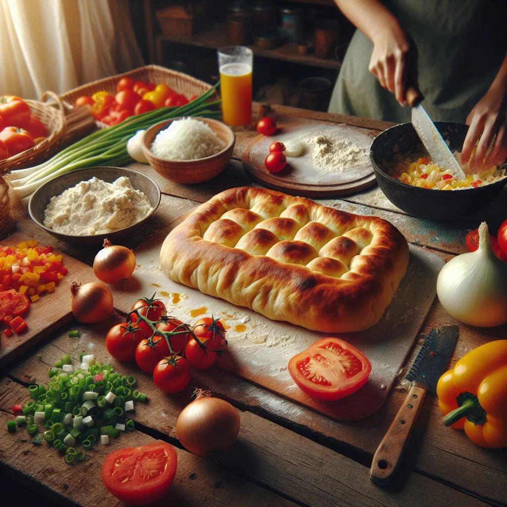 Golden fried bakes served with a fresh tomato and pepper buljol salsa