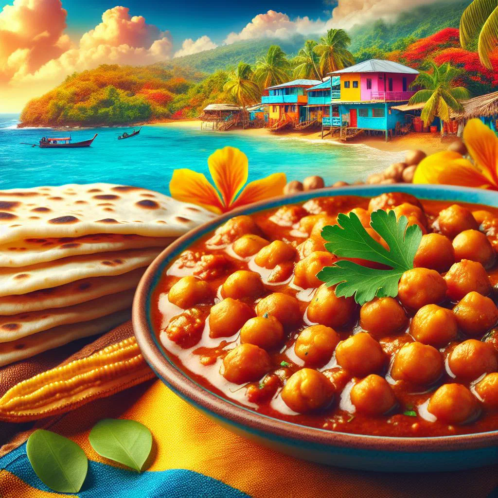 Bowl of channa masala chickpea curry garnished with fresh coriander