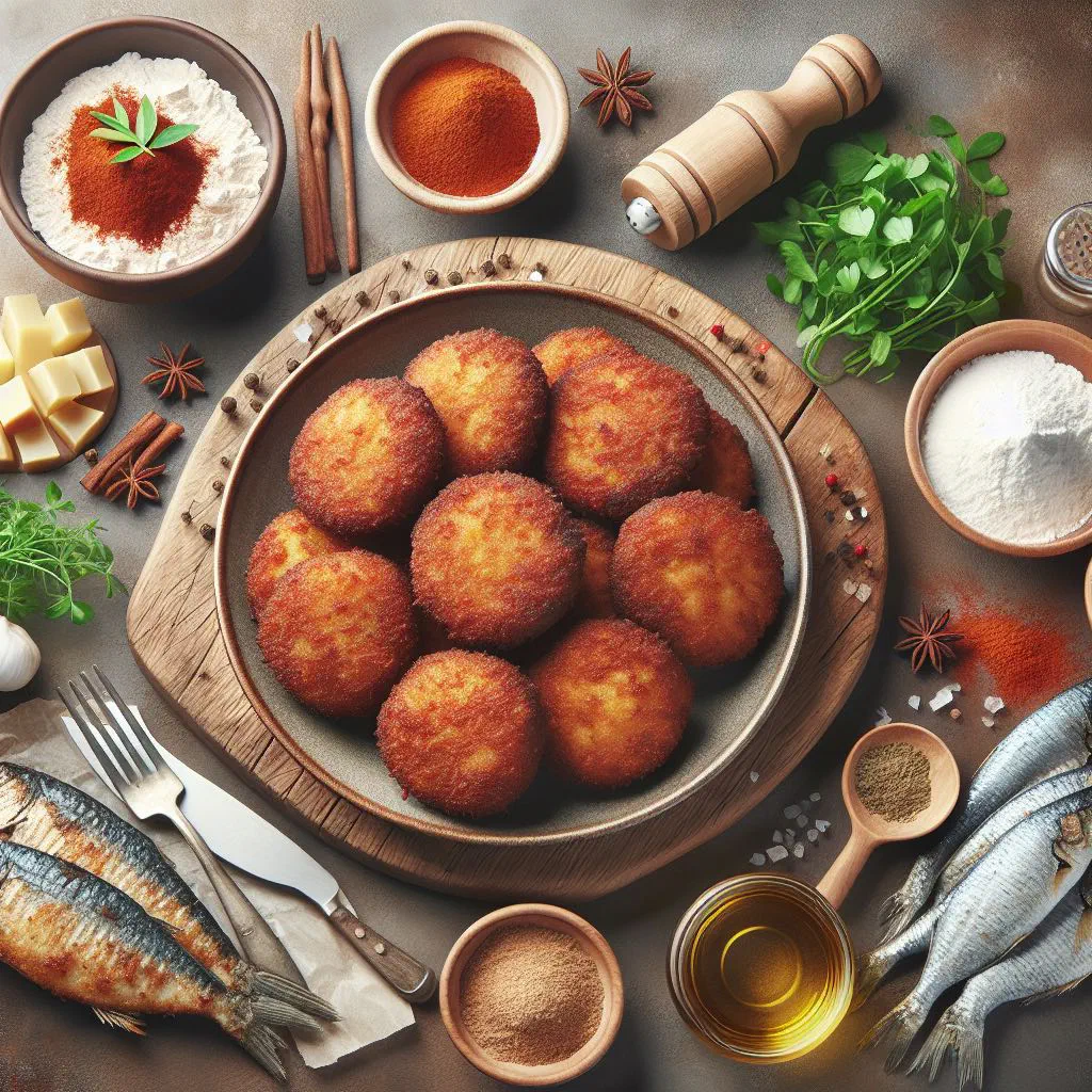 Golden fried fish accra fritters served as a crispy Caribbean snack