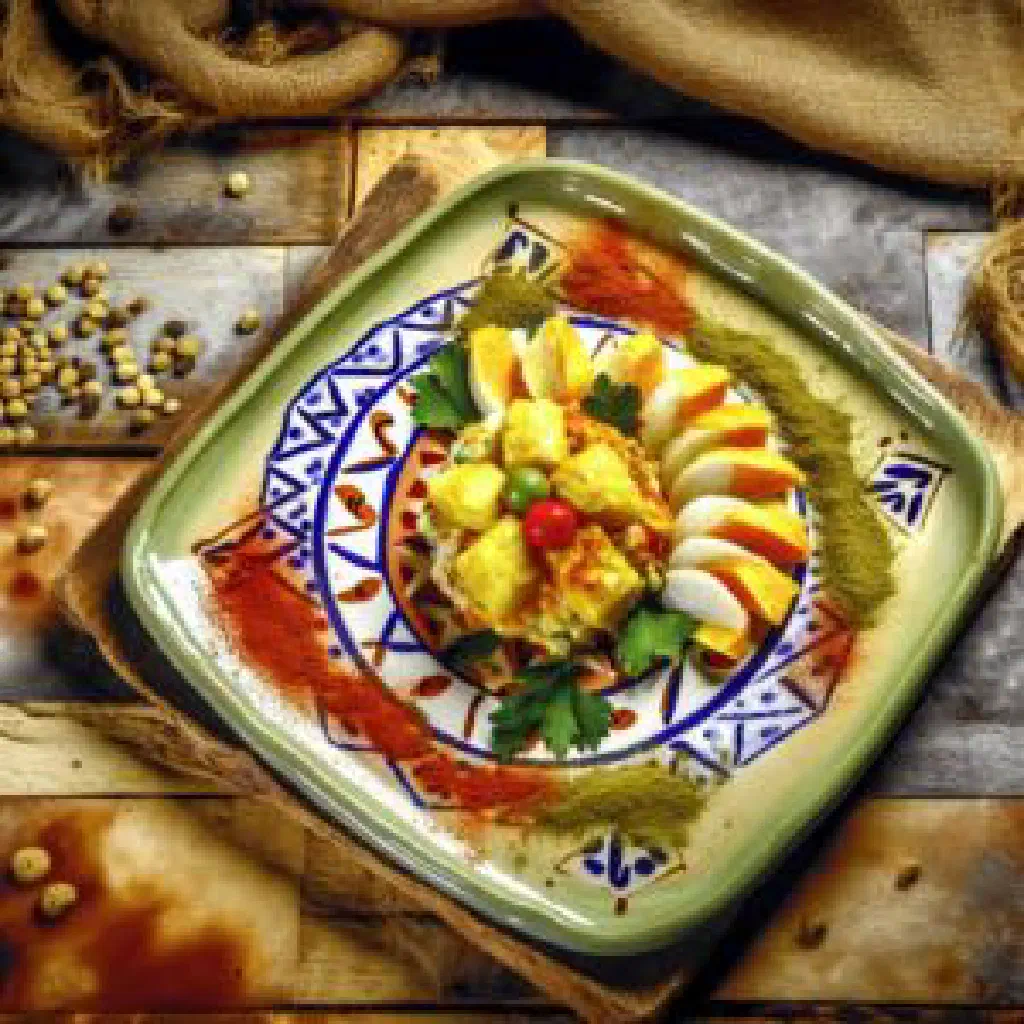 Warm bowl of Tunisian chmenka topped with dried fruit and nuts