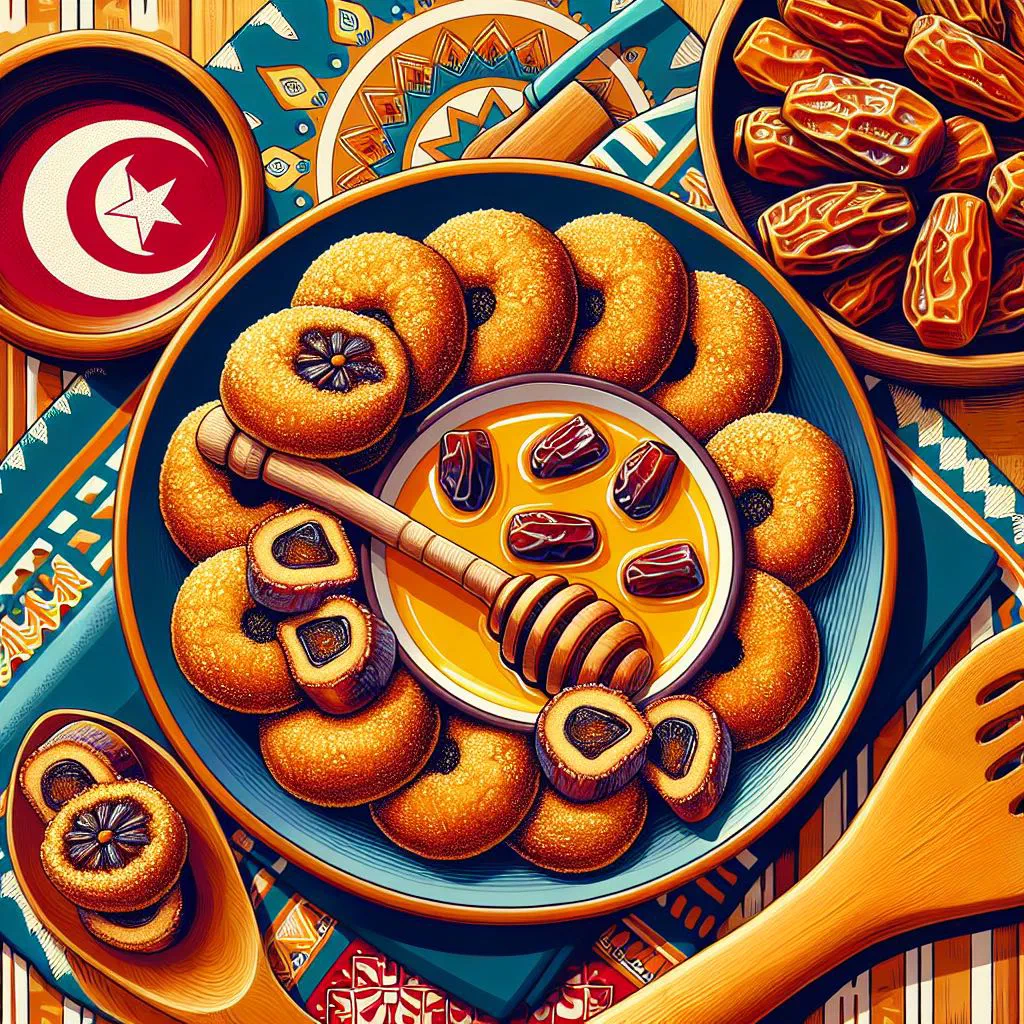Diamond-shaped Makroud aux Dattes pastries filled with dates and dusted with sugar