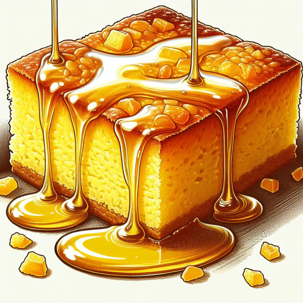Diamond-cut slices of syrup-soaked Turkish revani semolina cake