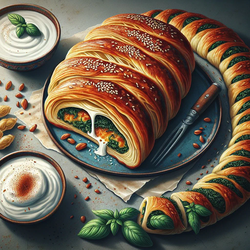 Golden pan-fried Turkmen borek dumplings filled with spiced meat