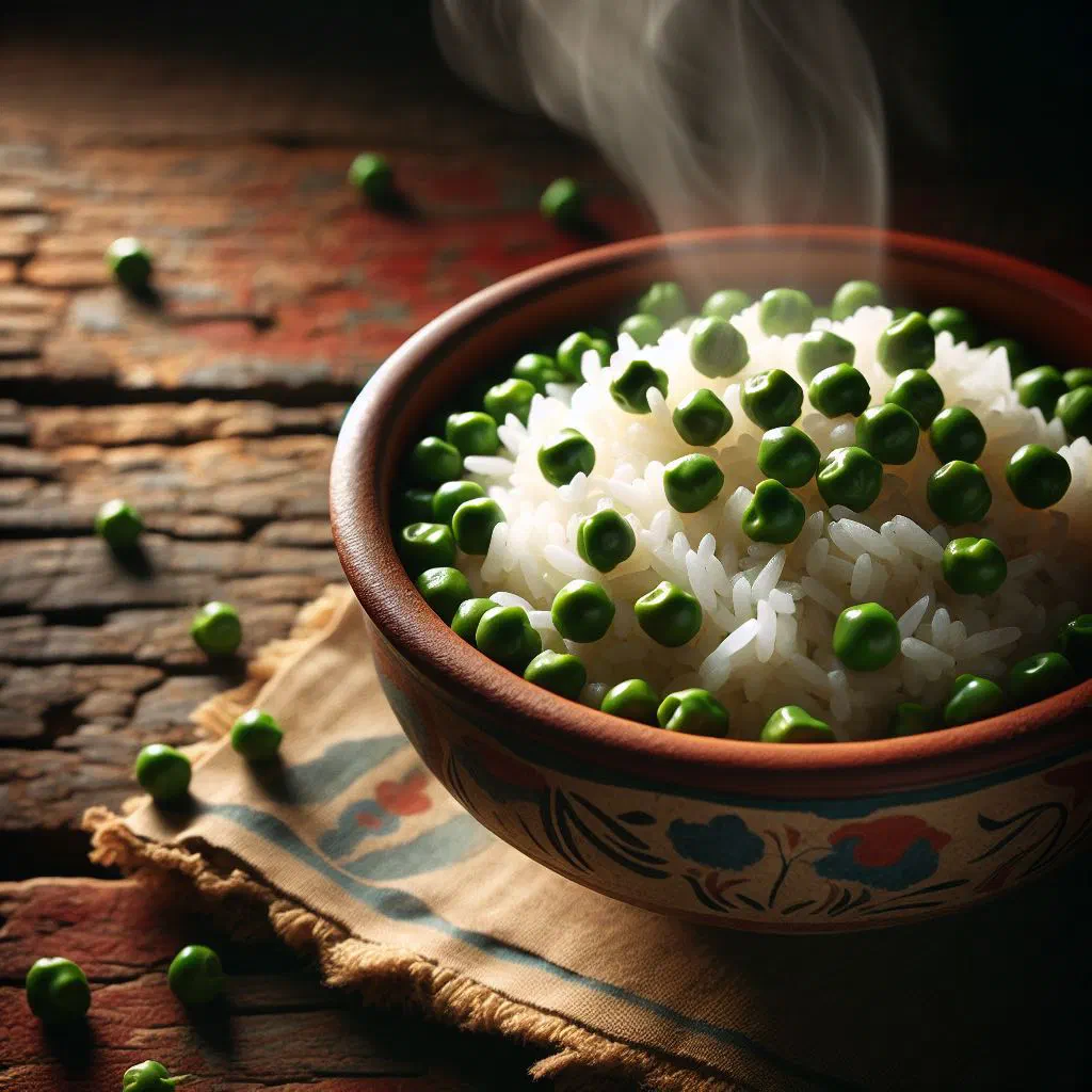 Caribbean rice and peas with kidney beans and fresh thyme
