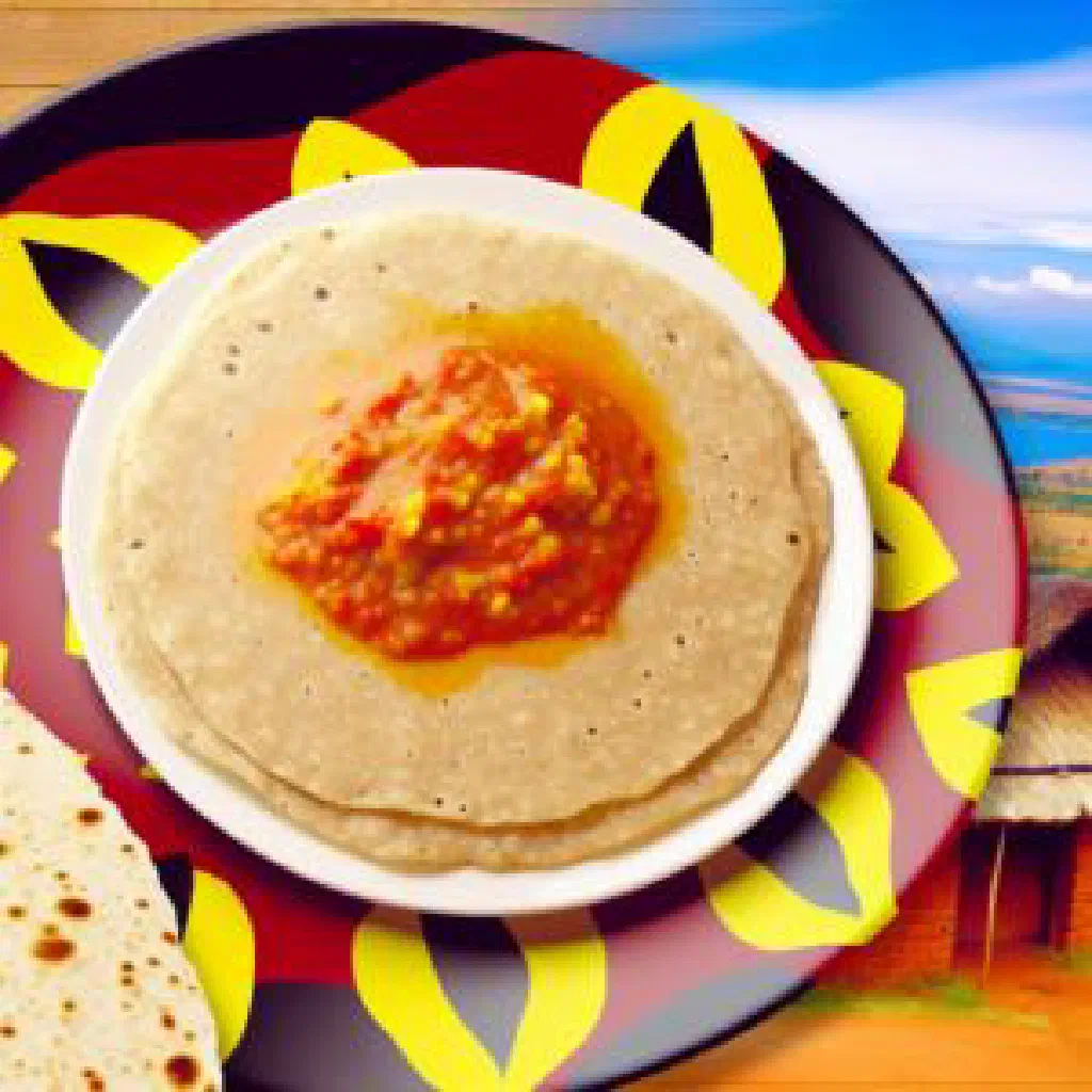 A soft mound of Ugandan karo maize meal served on a plate