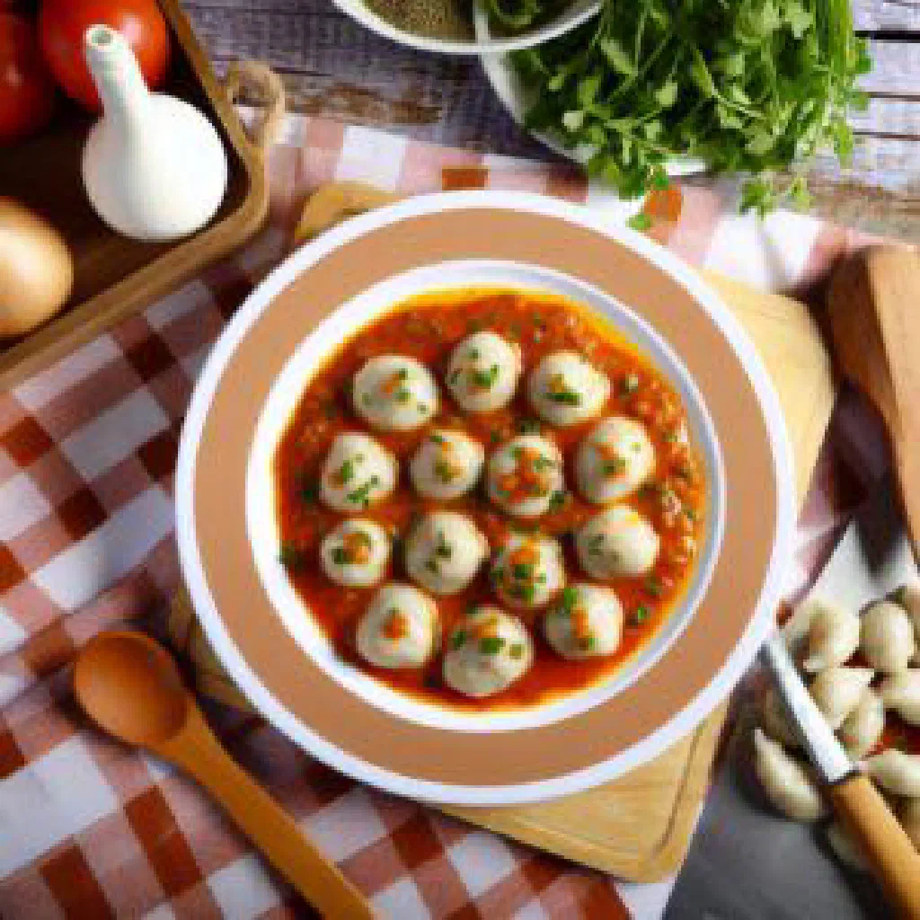 Baith Tamat, an Emirati tomato and egg dish garnished with fresh herbs