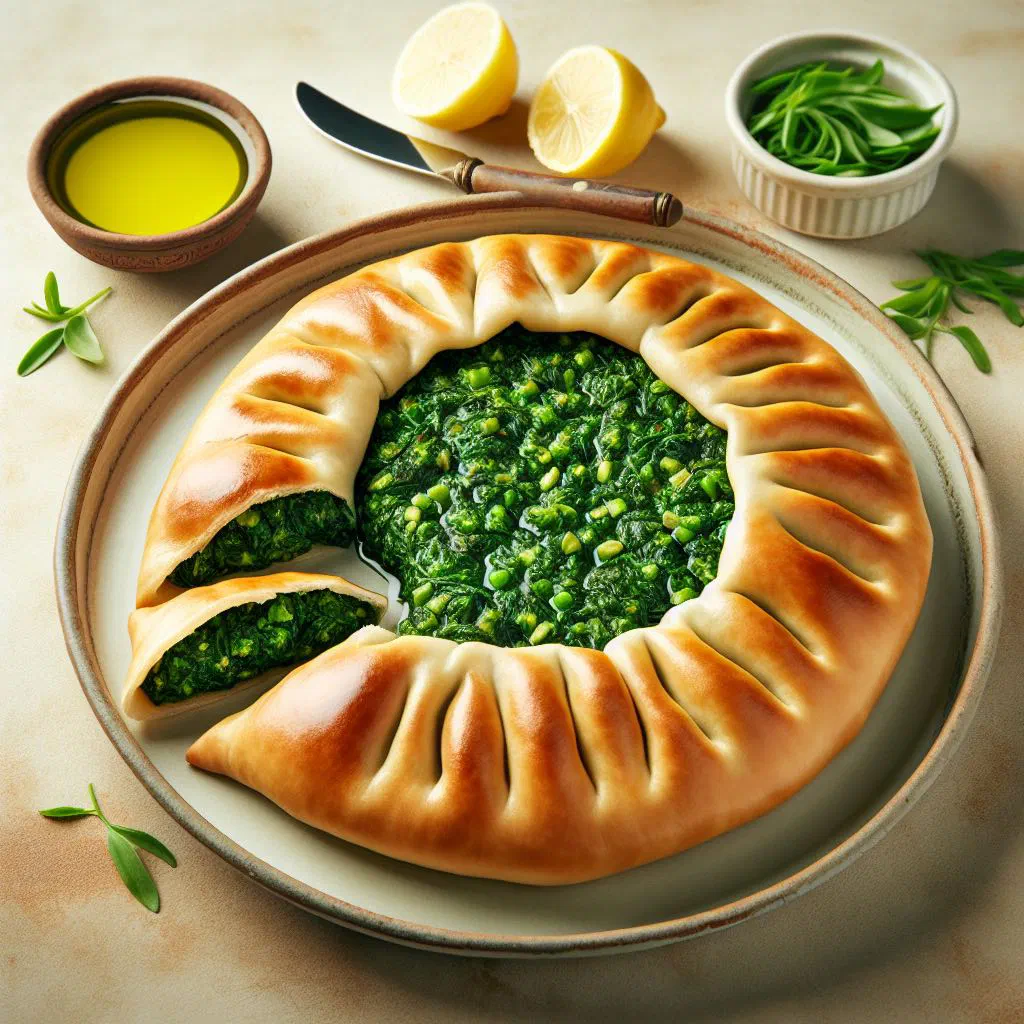 Golden baked spinach fatayer pastries filled with spinach and feta