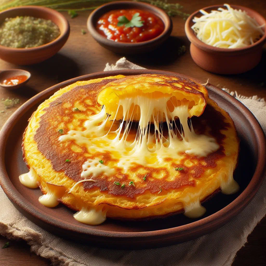 Golden baked Mbeju de Queso cheese crackers on a plate