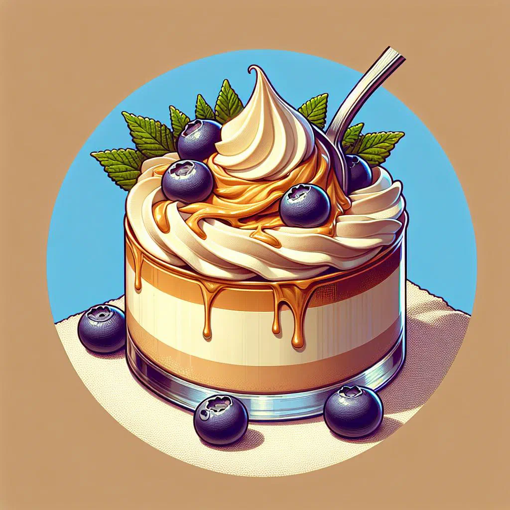 Creamy dulce de leche mousse served in a dessert glass
