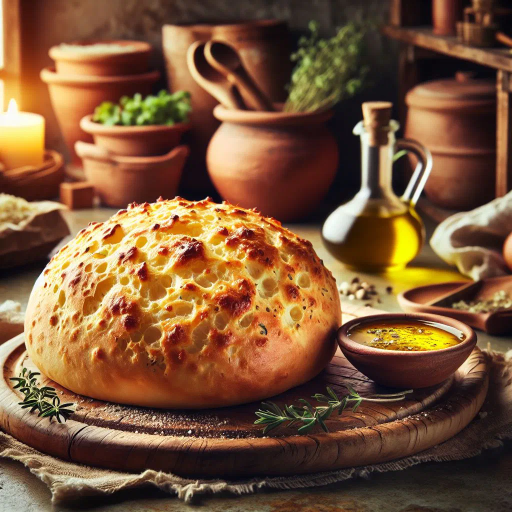 Golden baked Uruguayan pan de queso cheese bread with a crisp crust