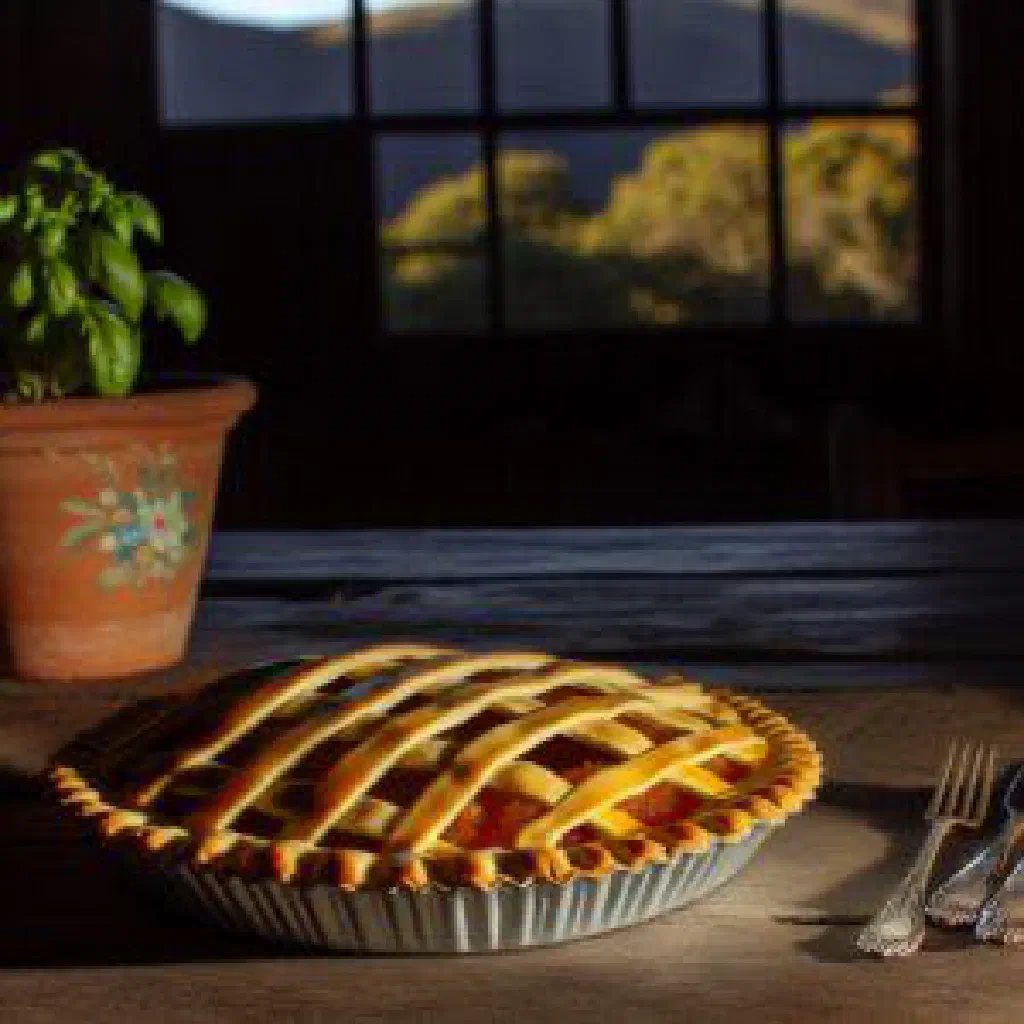 Pasta frola tart with a quince jelly filling and a lattice pastry top