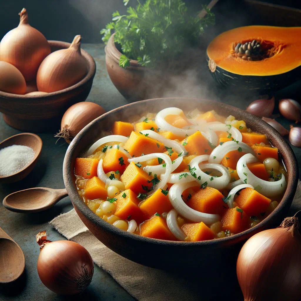 Golden Uruguayan pumpkin omelette garnished with fresh herbs