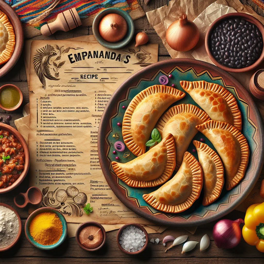 Golden fried Venezuelan empanadas on a plate with dipping sauce