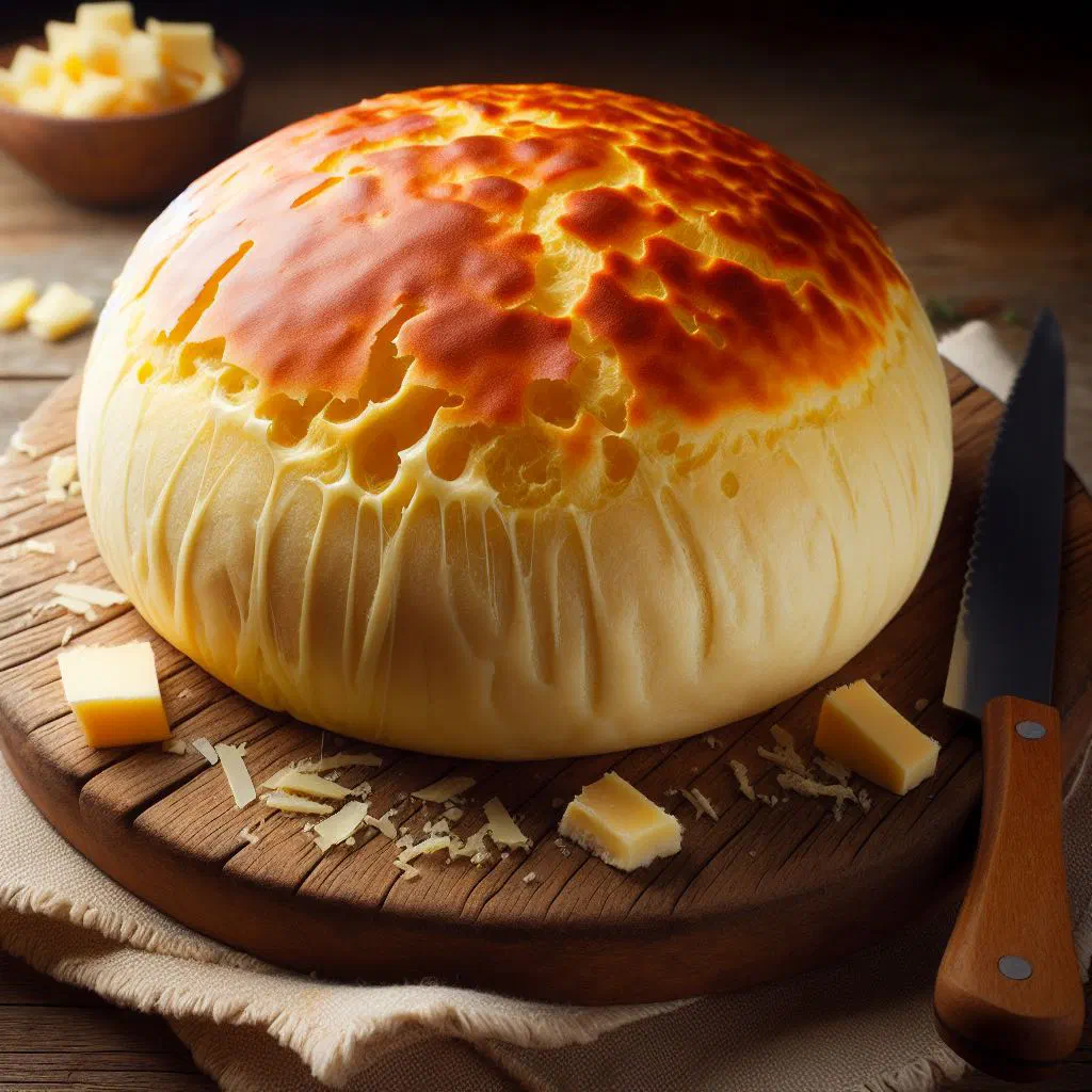 Golden Venezuelan cheese breads stacked on a plate
