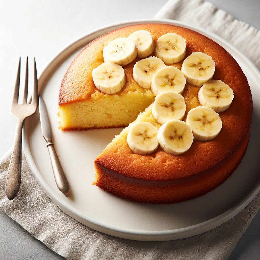 Slices of Vietnamese banana cake topped with shredded coconut