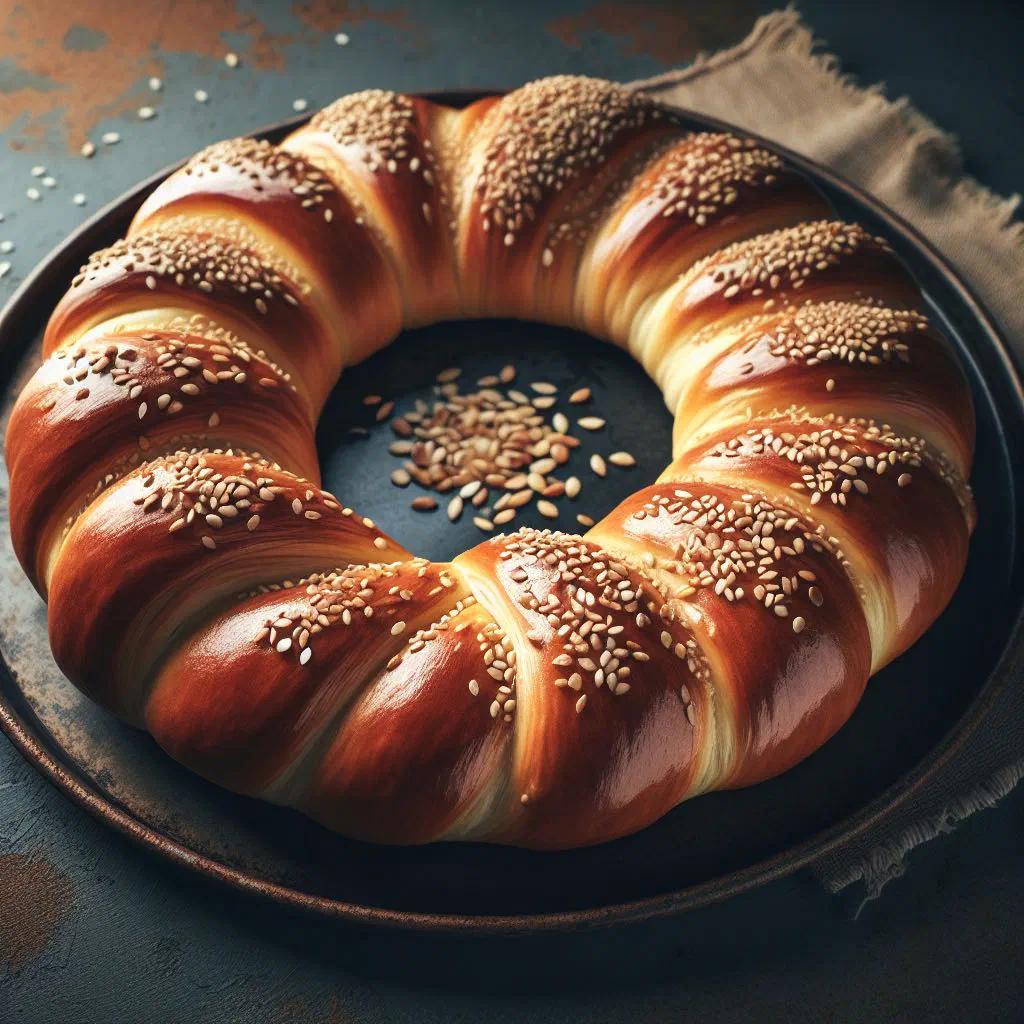 Golden Yemeni kaak studded with raisins and warm spices