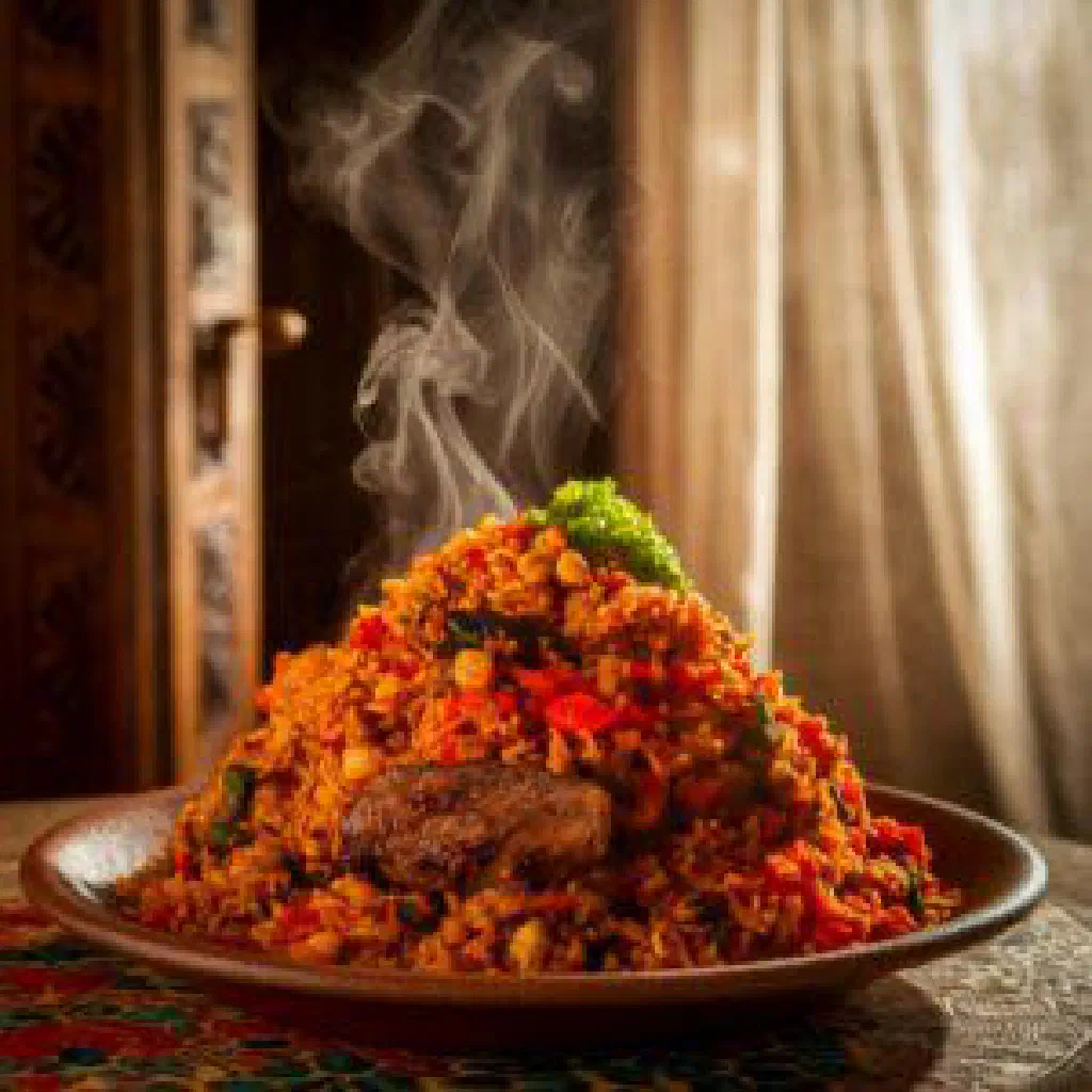 Slow-cooked Yemeni rashoosh with tender spiced meat served with fresh bread