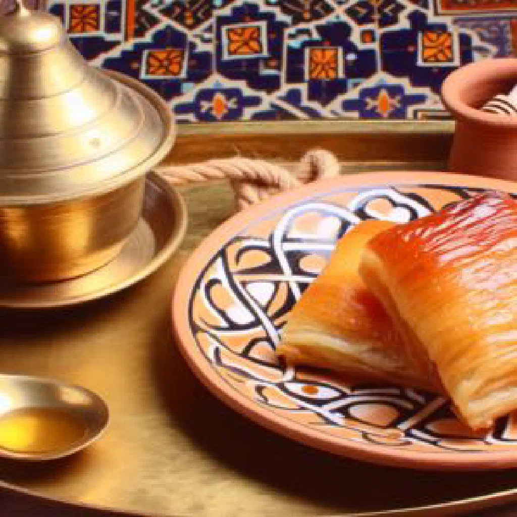Golden fried Yemeni sabaya pastries served with a dipping sauce