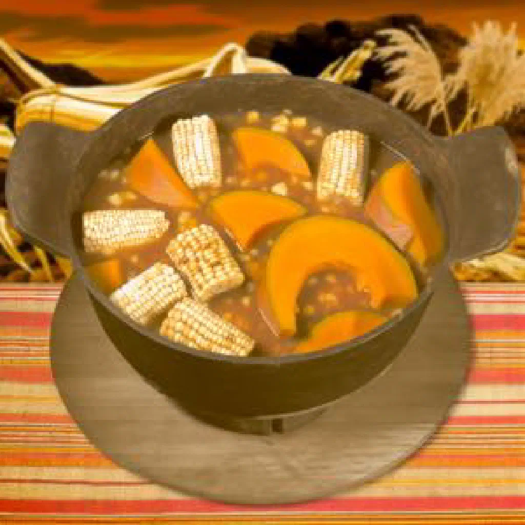 Chibage Chembere maize dumplings served with vegetable relish